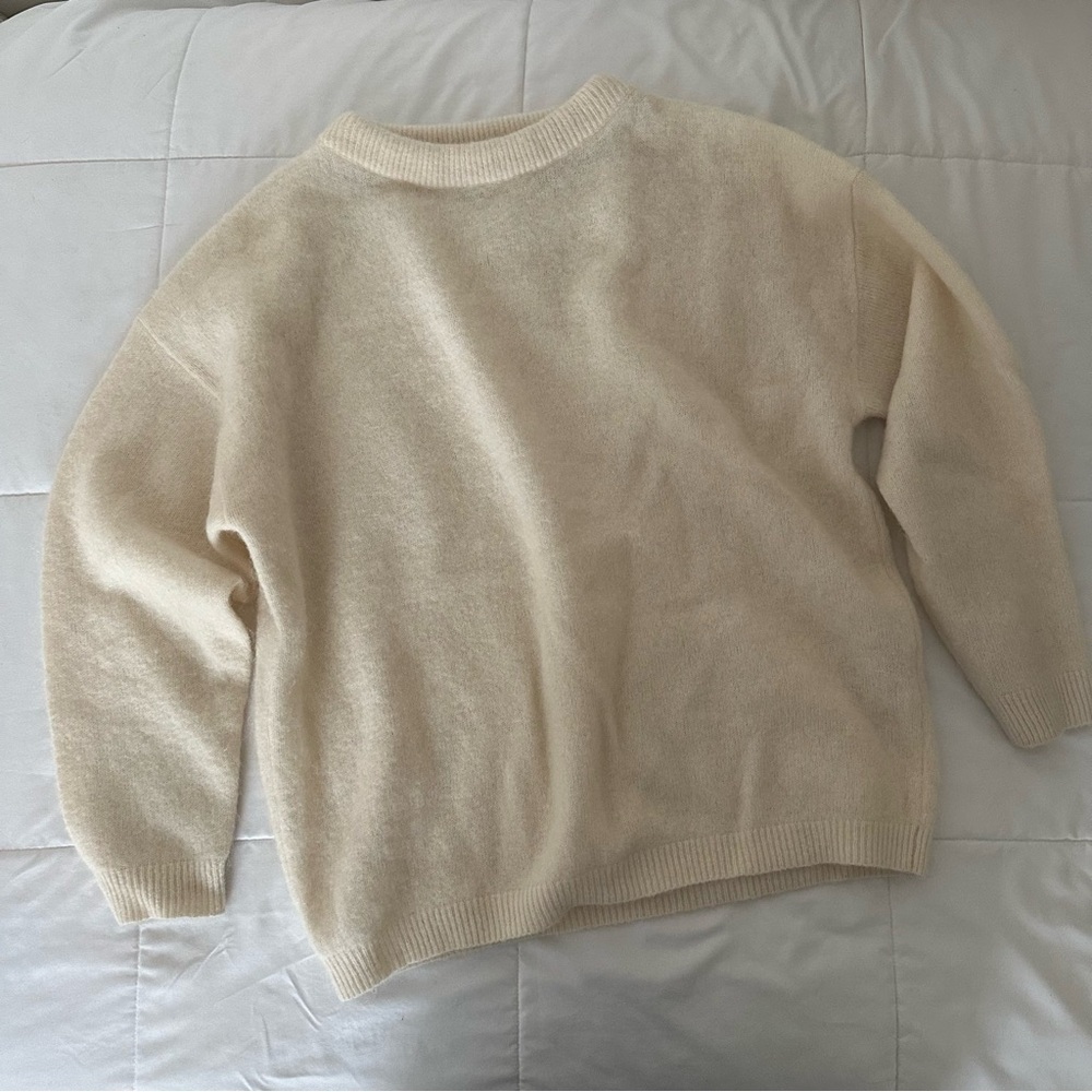 Acne Studios Dramatic ivory mohair sweater size L